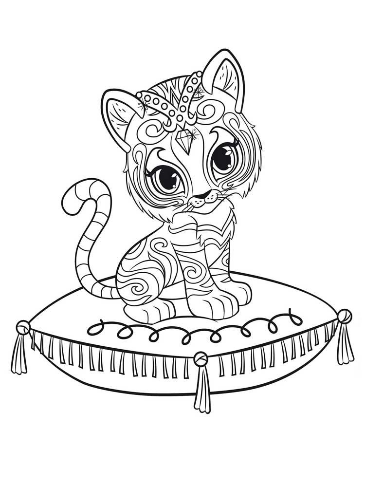 Dibujo de Nahal Sentado en la Almohada para Colorear