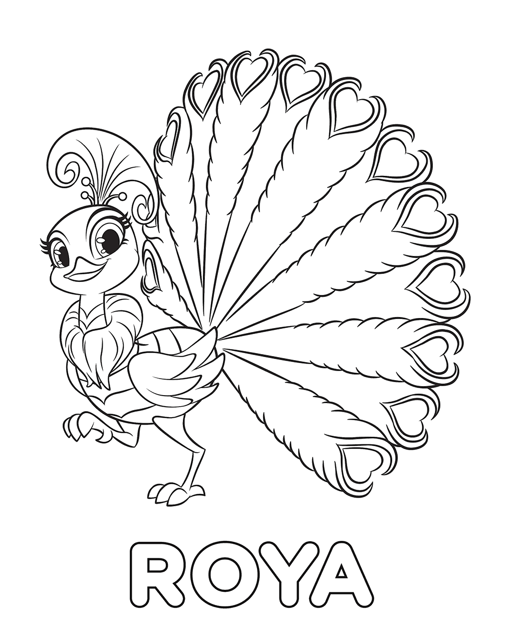Dibujo de Preciosa Roya para Colorear