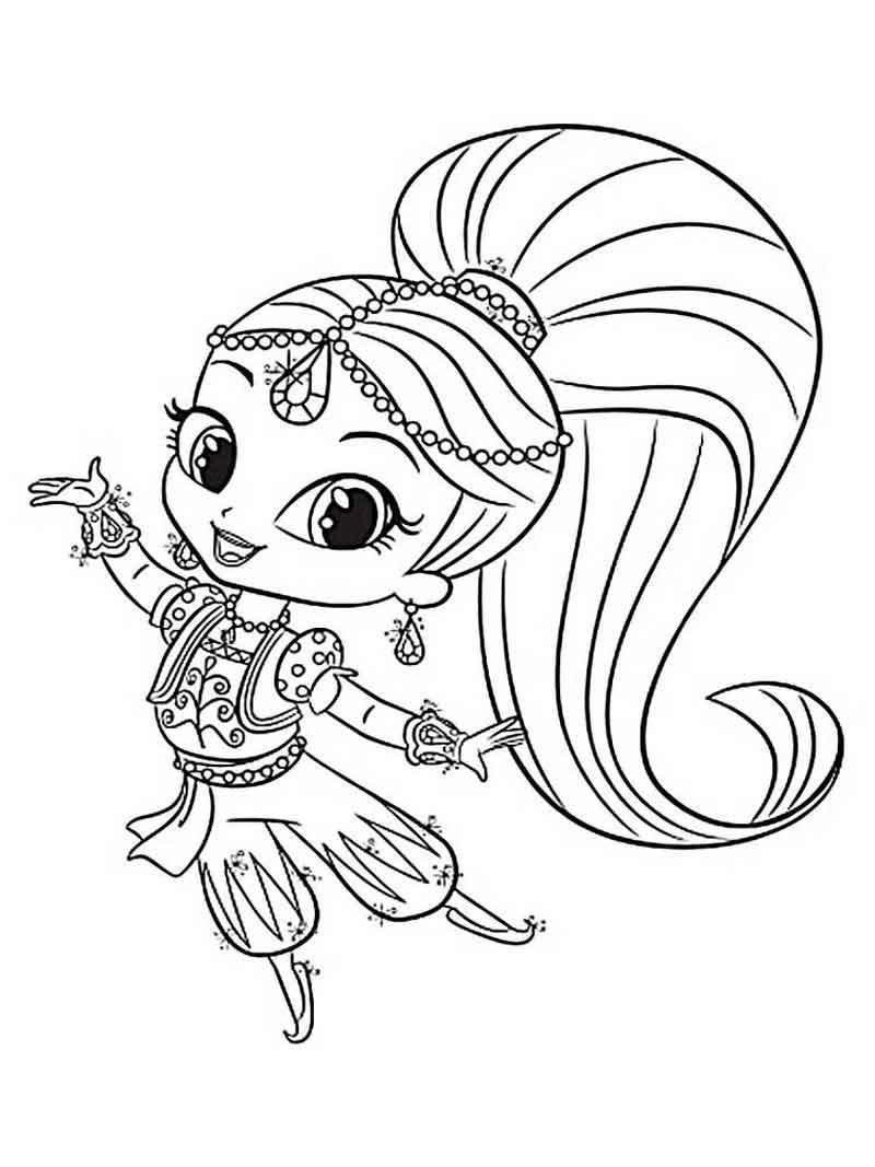 Dibujo de Precioso Brillo para Colorear