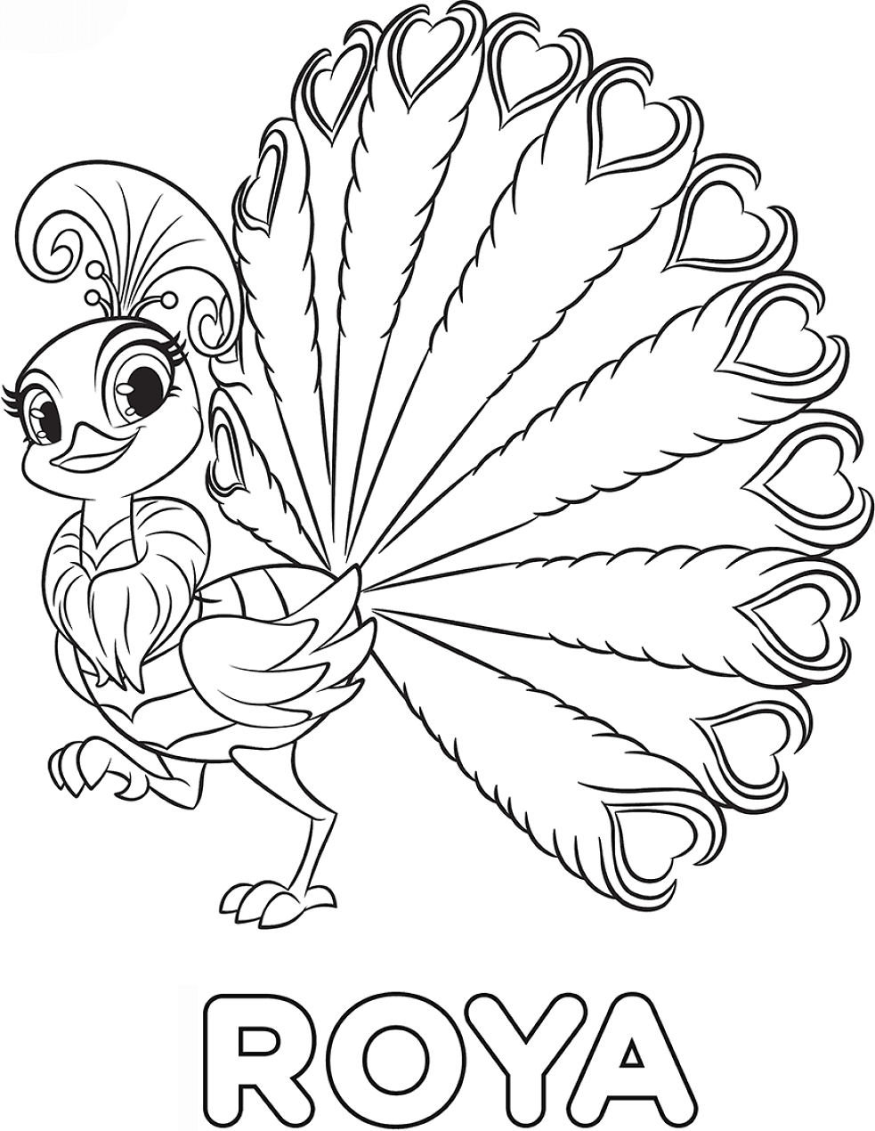 Dibujo de Roya en Brillo y Brillo para Colorear