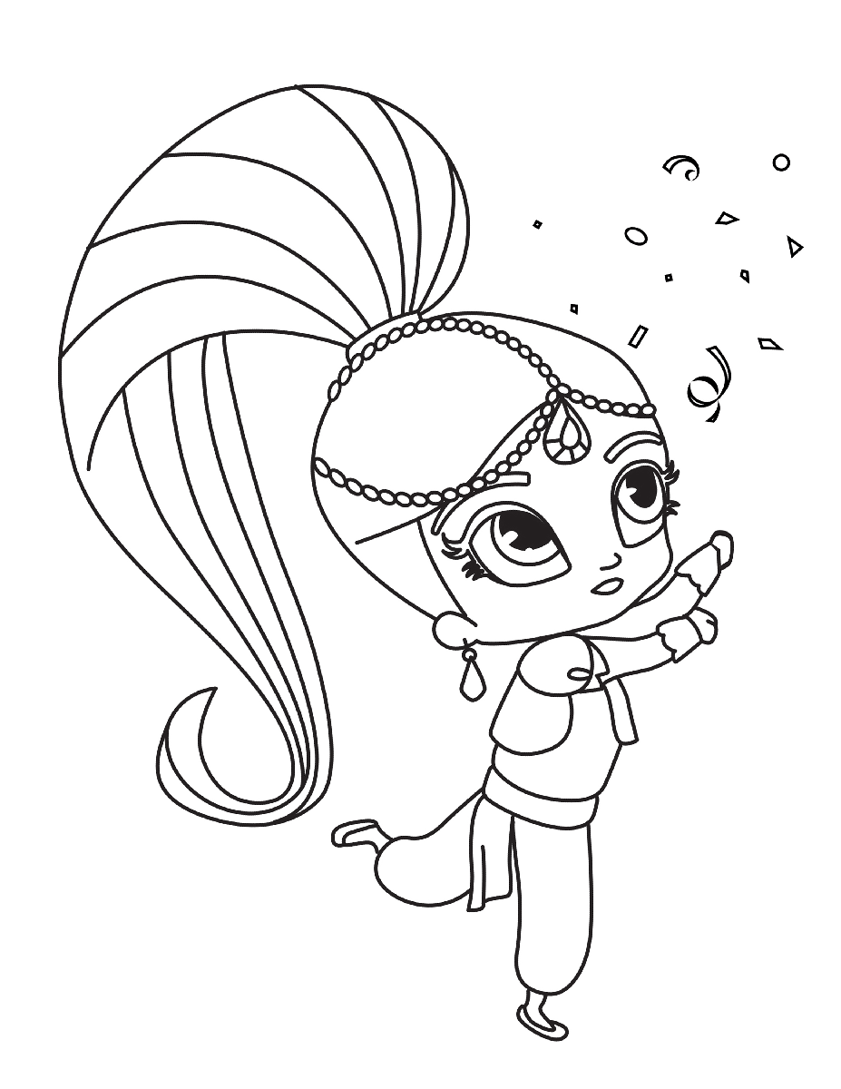 Dibujo de Shimmer Baile para Colorear