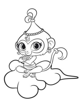Dibujo de Tala Sentado en la Nube para Colorear