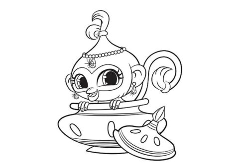 Dibujo de Tala Sonriendo para Colorear