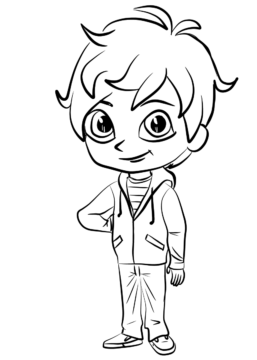 Dibujo de Zac en Shimmer y Shine para Colorear