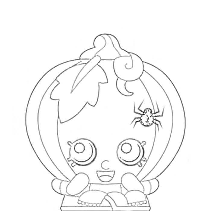 Dibujo de Calabaza Shopkin para Colorear