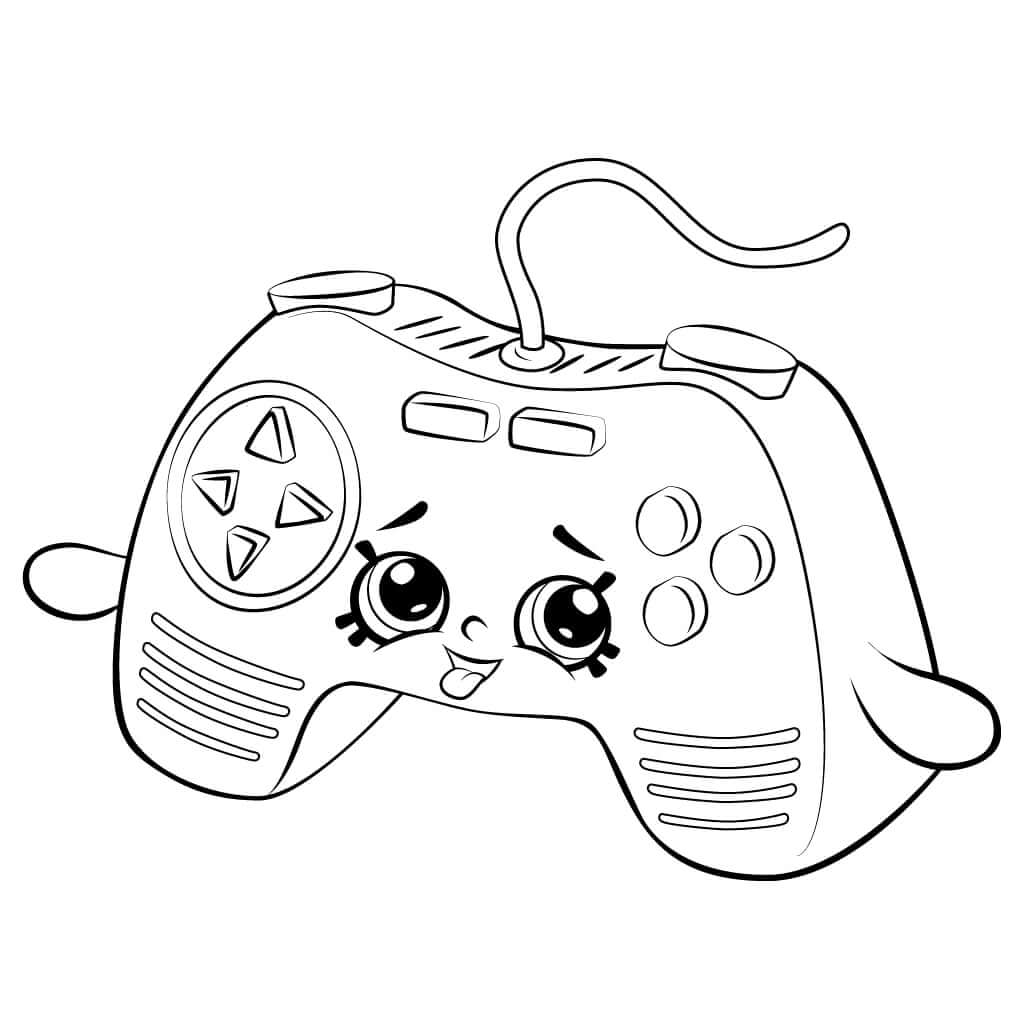 Dibujo de Consola de Connie Shopkin para Colorear