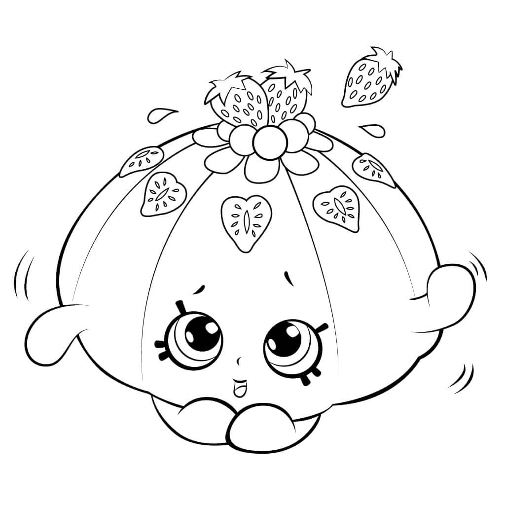 Dibujo de Linda Gelatina de Frutas Shopkin para Colorear