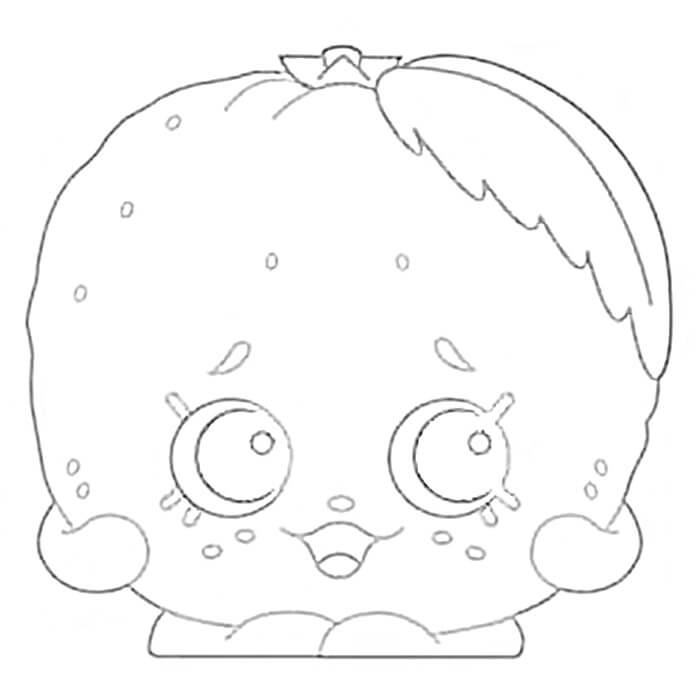 Dibujo de Mandy Mandarine Shopkin para Colorear