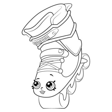 Dibujo de Patineta Lola Shopkin para Colorear