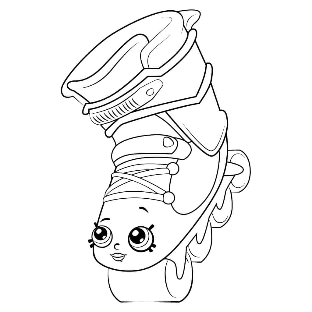 Dibujo de Patineta Lola Shopkin para Colorear