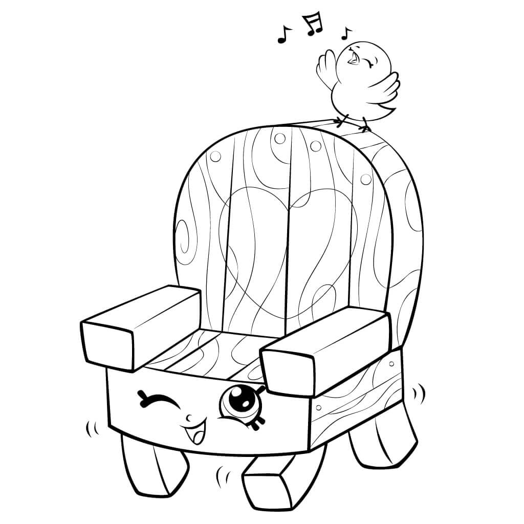 Dibujo de Silla Claire Shopkin para Colorear