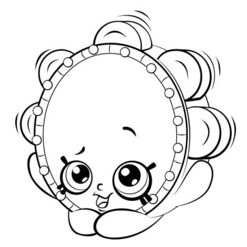 Dibujo de Tammy Pandereta Shopkin para Colorear