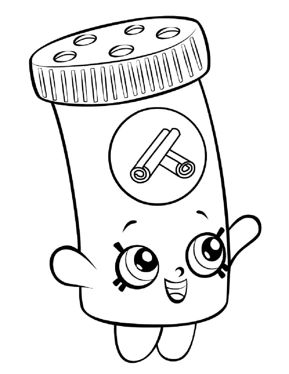 Dibujo de Canela Sally Shopkin para Colorear