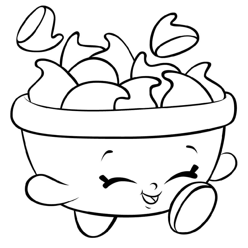 Dibujo de Choc Chips Shopkin para Colorear