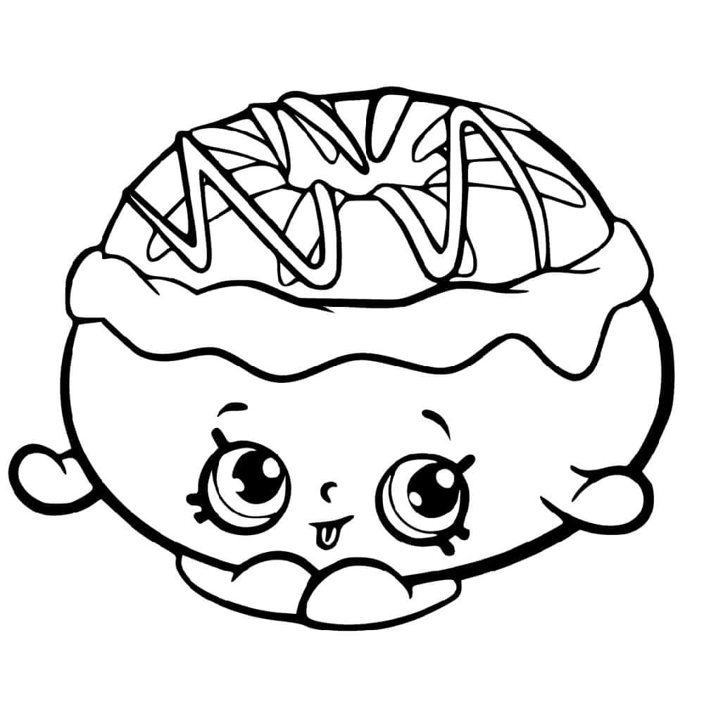 Dibujo de Chrissy Crema Shopkin para Colorear
