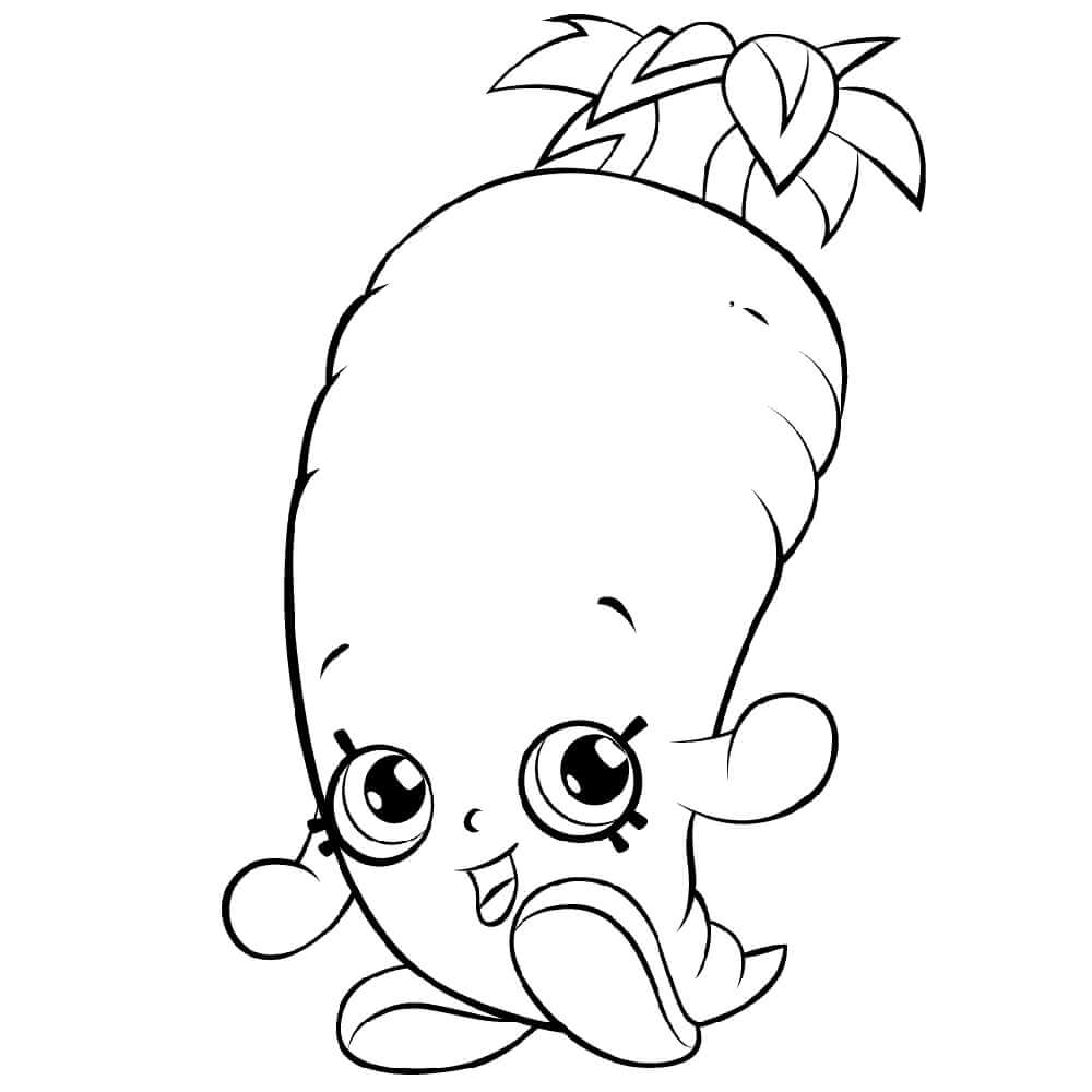 Dibujo de Karen Zanahoria Shopkin para Colorear