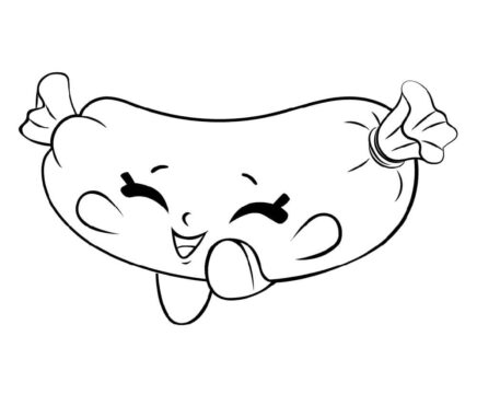 Dibujo de Salchicha Sizzle Shopkin para Colorear