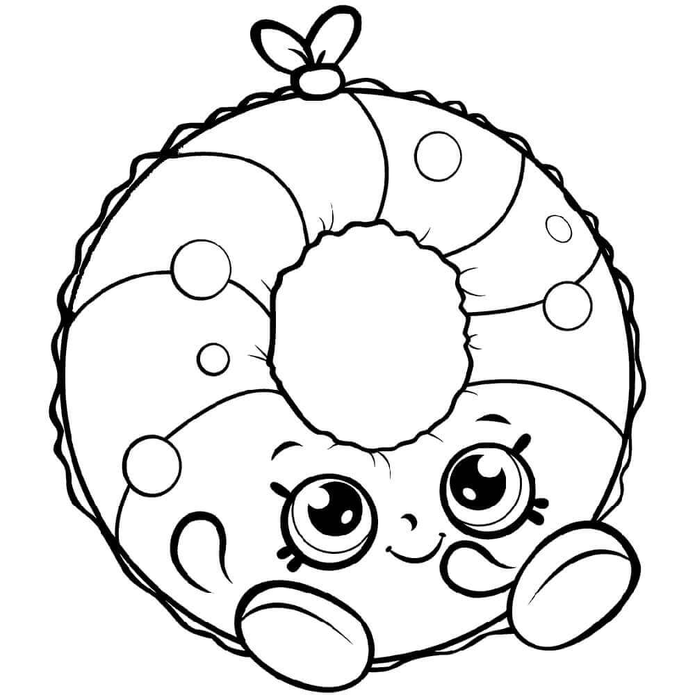 Dibujo de Anillo Polly Pop Shopkin para Colorear