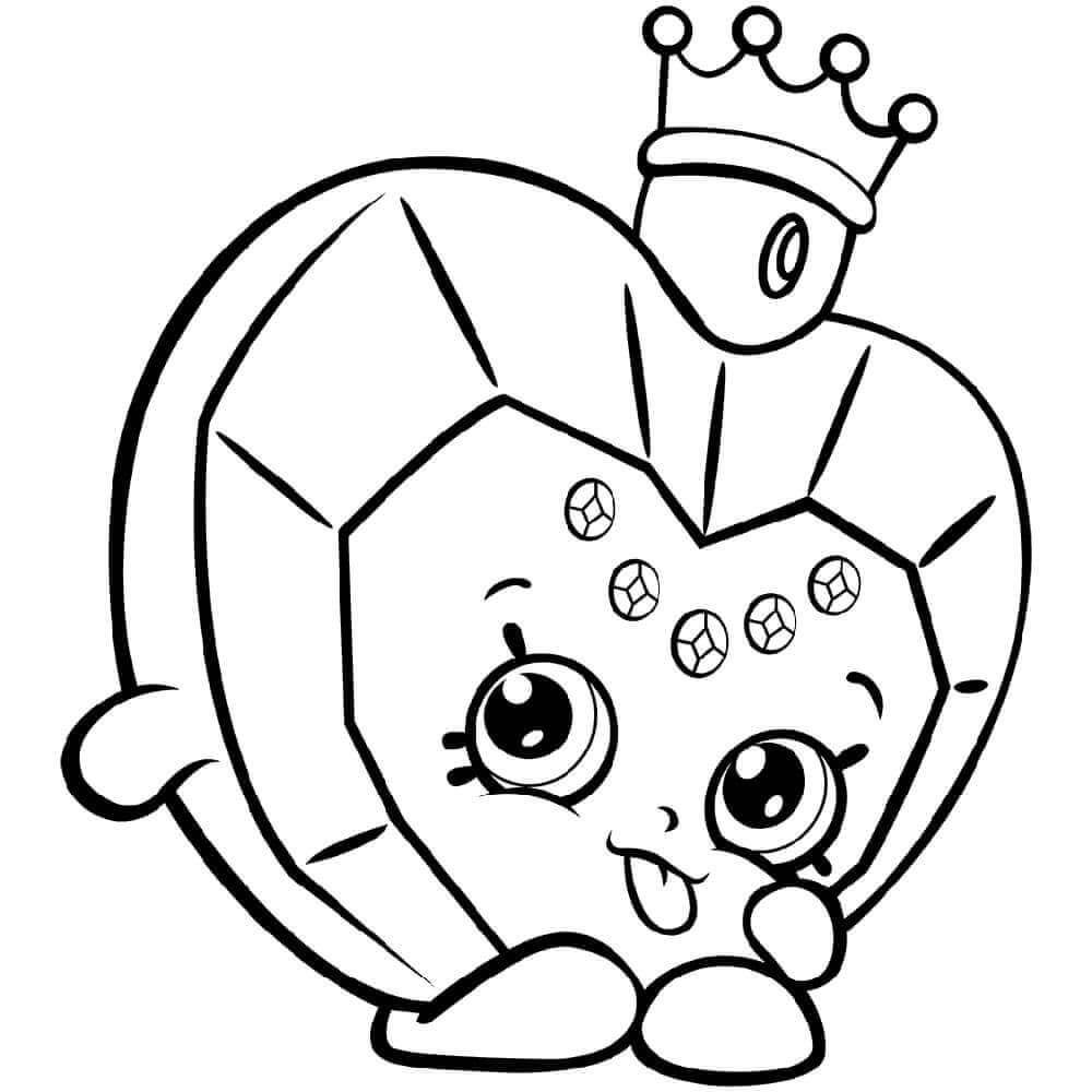 Dibujo de Aroma de Princesa Shopkin para Colorear
