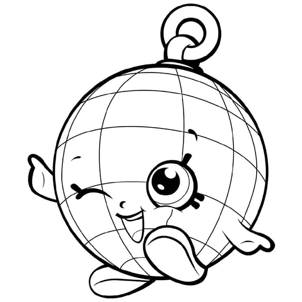 Dibujo de Bola de Espejos Mia Shopkin para Colorear