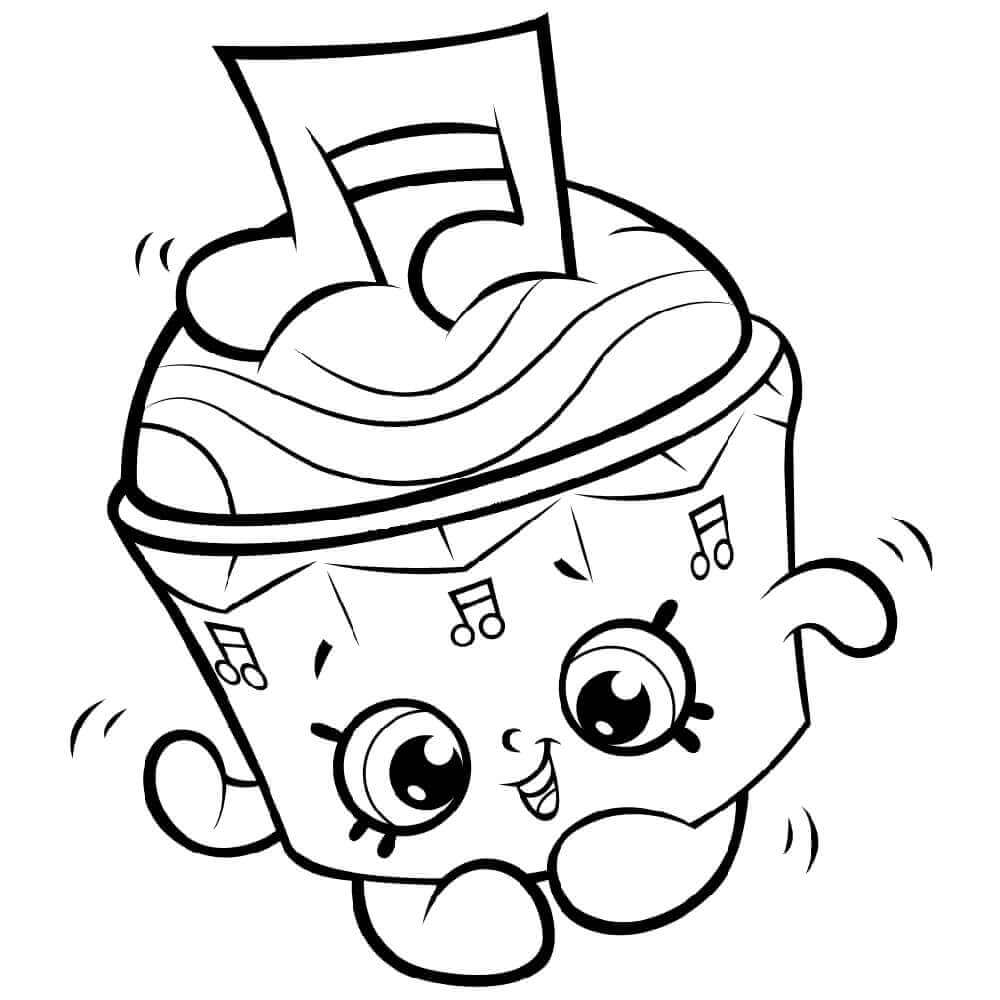 Dibujo de Cappella Cupcake Shopkin para Colorear