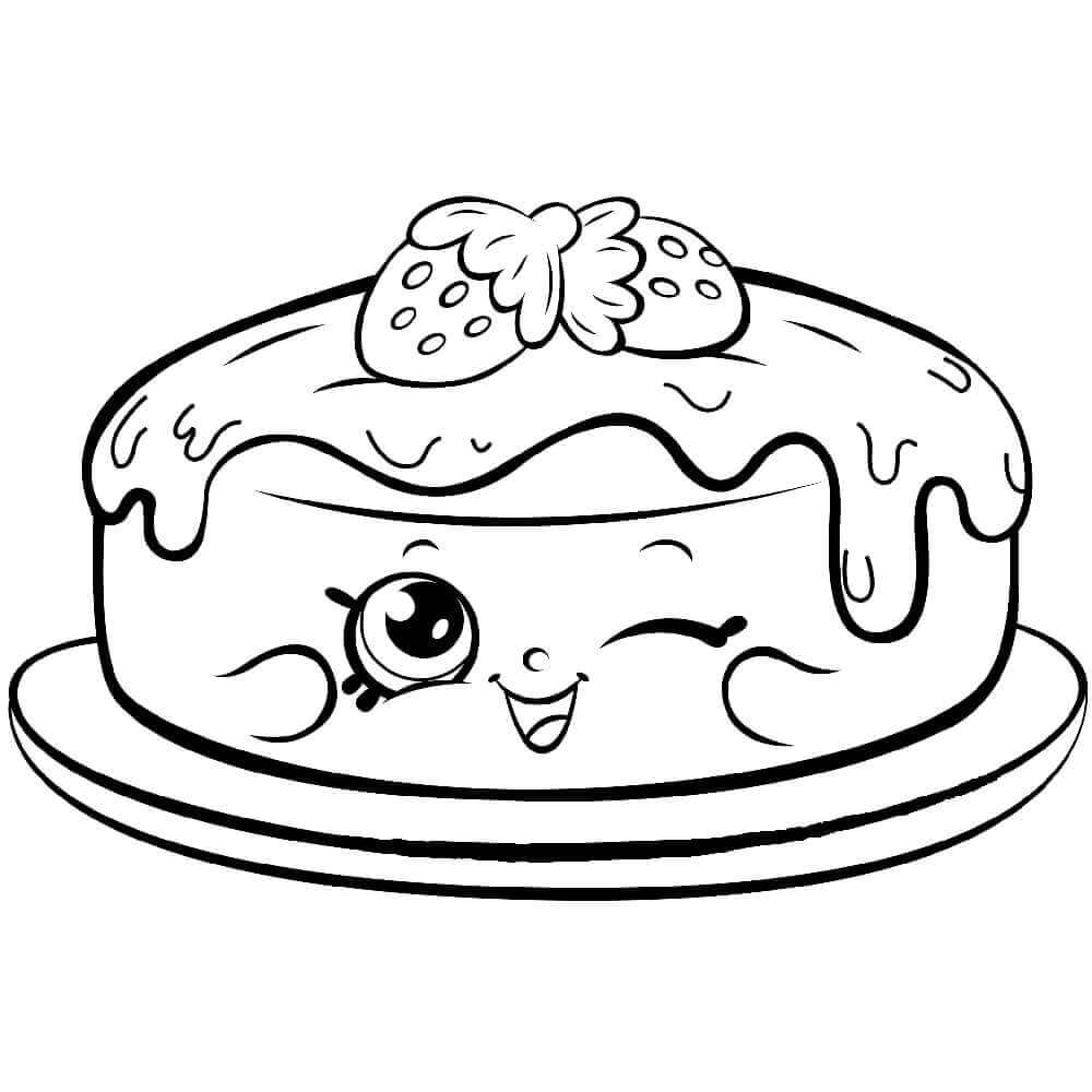 Dibujo de Fran Panqueques Shopkin para Colorear
