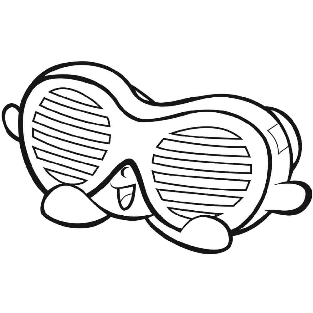 Dibujo de Gafas Groovy Shopkin para Colorear