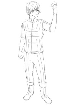 Dibujo de Todoroki Shoto 1 para Colorear