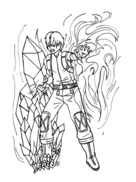 Dibujo de Poder Todoroki para Colorear