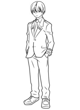 Dibujo de Todoroki de My Hero Academia para Colorear