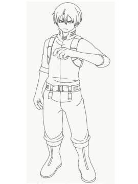 Dibujo de Todoroki Fresco para Colorear