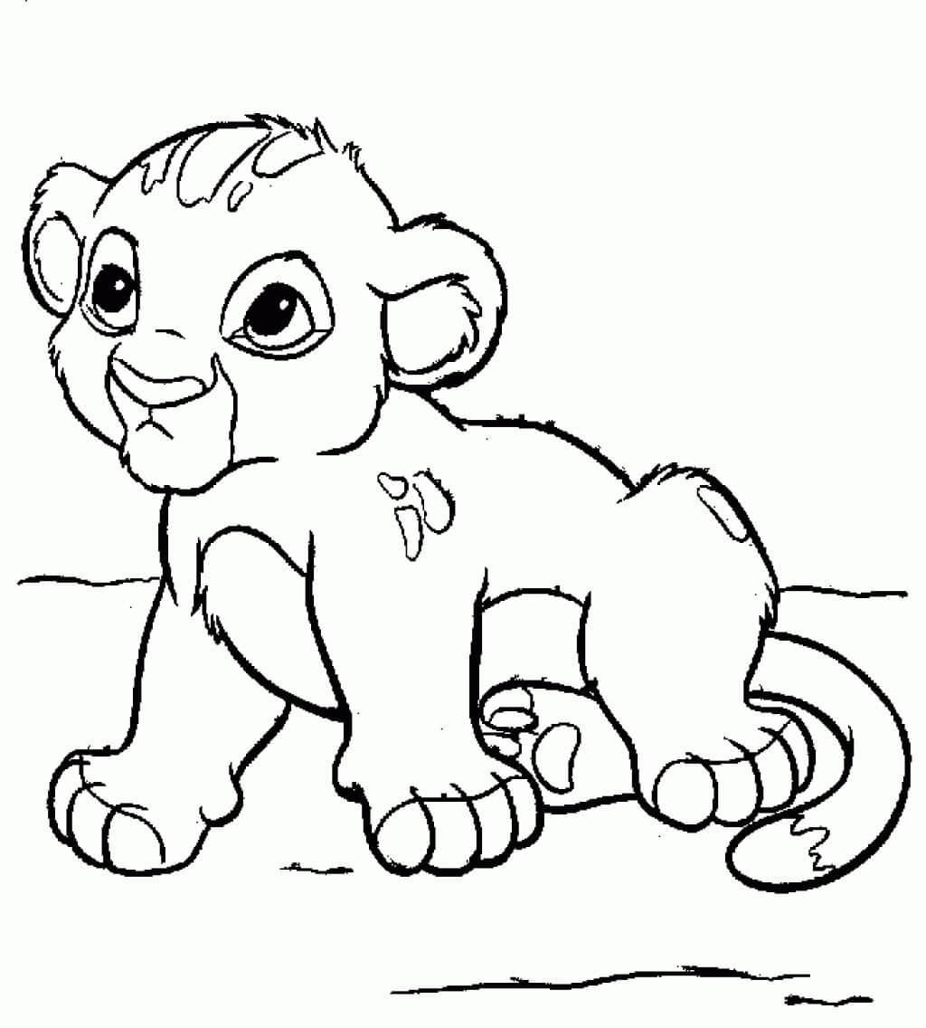 Dibujo de Simba para Colorear