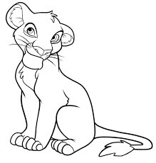 Dibujo de Gran Simba para Colorear