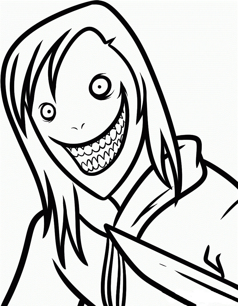 Dibujo de Jeff el Asesino para Colorear