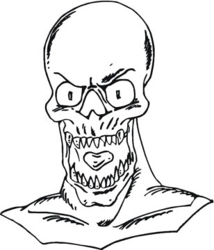 Dibujo de Undead Espeluznante para Colorear