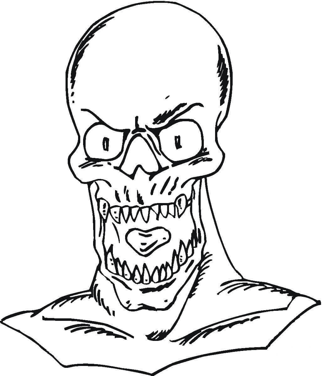 Dibujo de Undead Espeluznante para Colorear