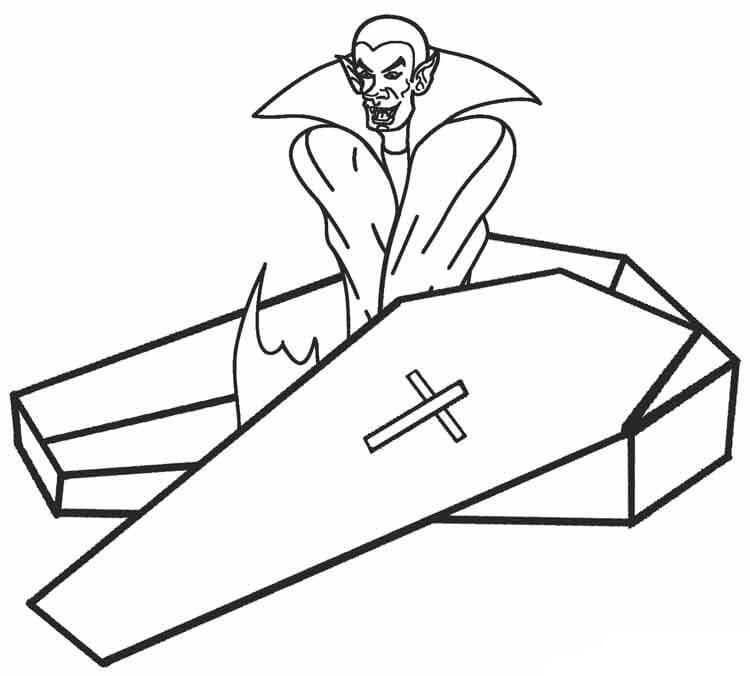 Dibujo de Vampiro Espeluznante para Colorear