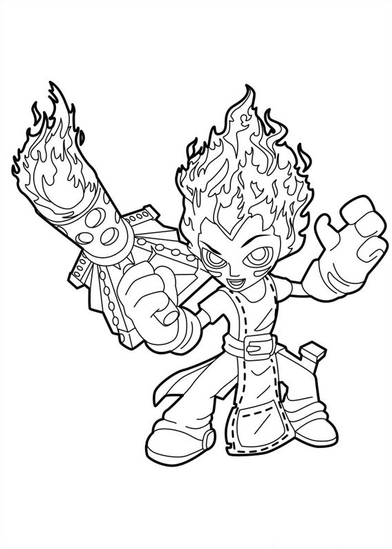 Dibujo de Antorcha en Skylanders para Colorear
