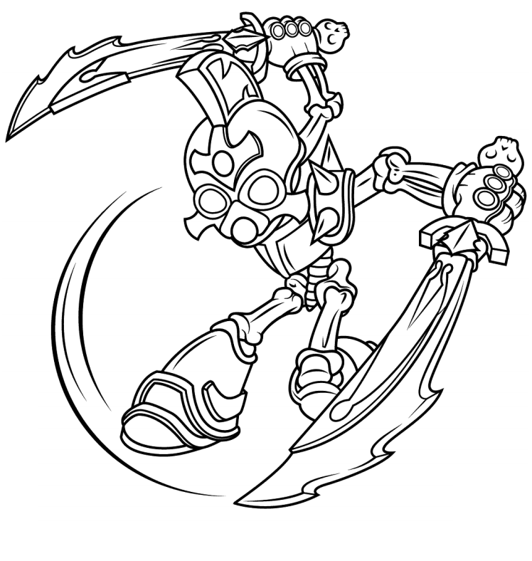 Dibujo de Chop Chop de Hoja Doble para Colorear