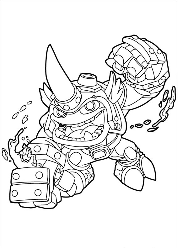 Dibujo de Fryno de Skylanders para Colorear