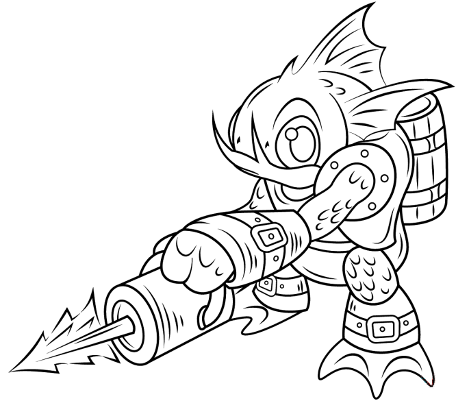 Dibujo de Gill de Skylanders para Colorear