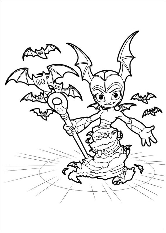 Dibujo de Murcielago Spin Sonriendo para Colorear