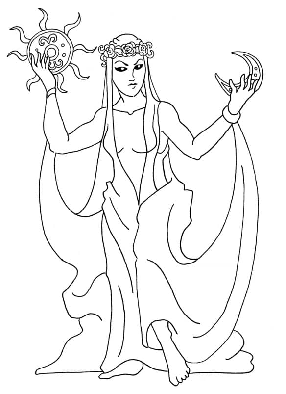 Dibujo de Azura Skyrim para Colorear