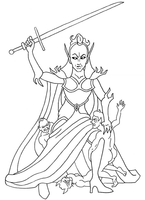 Dibujo de Boethiah Skyrim para Colorear