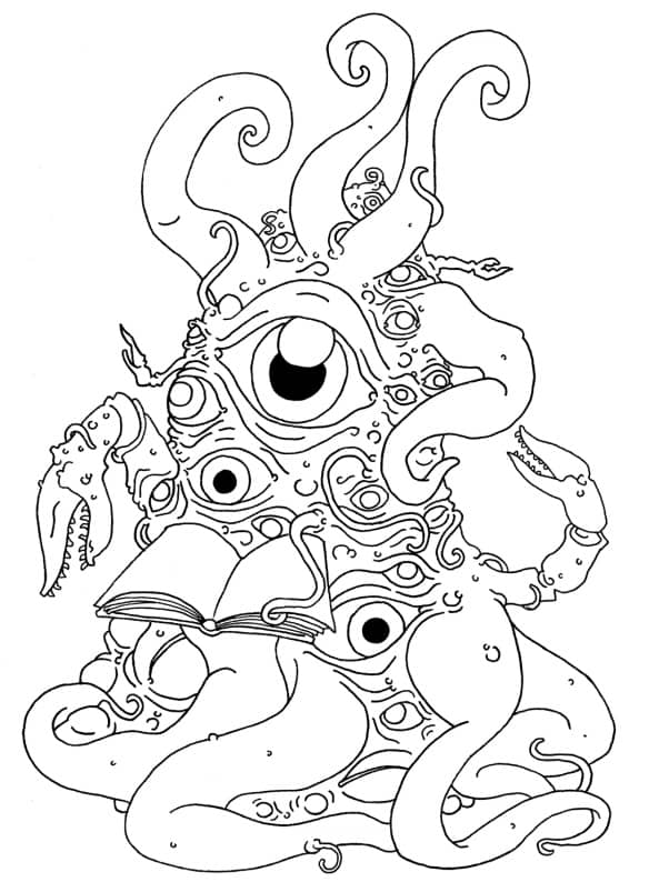 Dibujo de Hermaeus Mora Skyrim para Colorear
