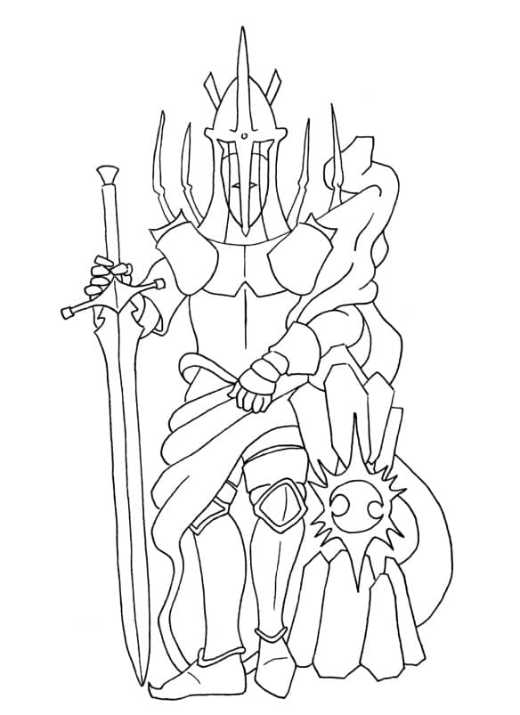 Dibujo de Jyggalag Skyrim para Colorear