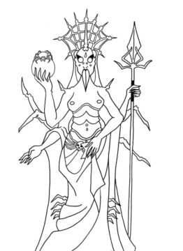 Dibujo de Mephala Skyrim para Colorear
