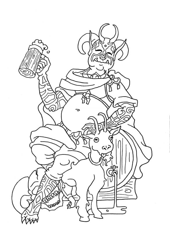 Dibujo de Sanguine Skyrim para Colorear