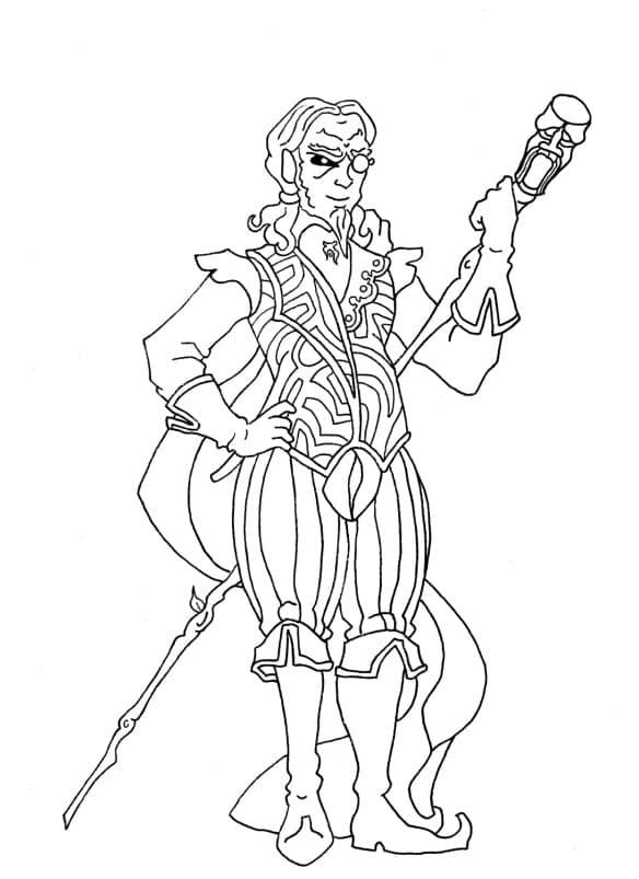 Dibujo de Sheogorath Skyrim para Colorear