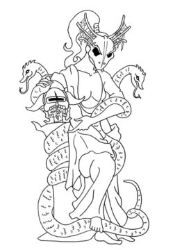 Dibujo de Vaermina Skyrim para Colorear